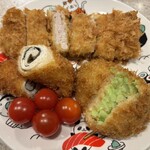 とんかつ 新宿さぼてん - 料理写真:夏のオススメ組み合わせパック〜特選やわらかヒレカツ、チキン梅しそ巻きカツ、枝豆コロッケの3種類