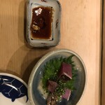 寿司のあおやま - カツオのたたきを生姜醤油で
