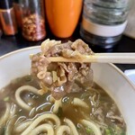 そば処琴力 - 牛肉たっぷり