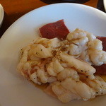 駅西ホルモン - 牛ホルモンミックス（塩）　\490