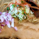 煮干結社 麺や 西絶豚 - デス煮干しの大盛りアップ
