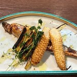 炭火と酒と肴 七福八郎 - アユのコンフィ　どれも香りが良い