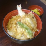 相撲茶屋 ちゃんこ 江戸沢 - 味噌鍋焼きうどんと天丼セットの天丼　ランチ