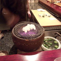 天現寺小野 - 鱧を好みの焼き加減で。