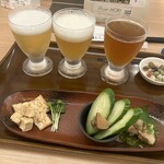 もりっしゅ   - 地ビール飲み比べとクリームチーズ