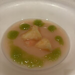 309167187 - ⑥香川県産飯山町の白桃とセロリのスープ