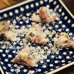 鉄板焼きお好み焼き いずみ - 佐土原ナスの生ハム巻き