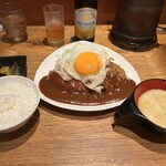 ももやま - ハンバーグかつ定食　1250円❗️
