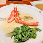 かにじぇんぬ 北のはなれ - たらば蟹しゃぶしゃぶ