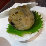 三周年記念メニュー　貝づくし　おにぎり