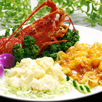 Stir-fried two types of lobster (with chili sauce and mayonnaise)