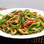 Stir-fried shredded pork and peppers