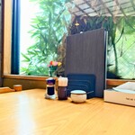 やぶ善 - 卓上常備。