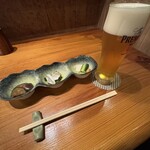 楽土 - 生ビールとお通し