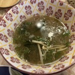 西洋亭 - 味噌汁。出汁が聞いてて美味い！