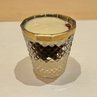 日本料理 山崎 - 松の実クリームのかかったコーヒーゼリー