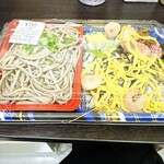 洋食 富久美 - 蕎麦と五目チラシ弁当