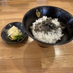 らーめん 八芯 - 鶏炭火ゆずこしょう追い飯