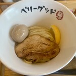 ベリーグッド麺 - ベリーグッド麺 味玉つけめん（麺:並） 〆ご飯