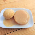 カヤ野 - 生姜味噌タレのおでん　卵と大根どちらも生姜味噌合います