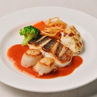 ・本日の魚とホタテ貝柱のソテー