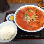 中華そば 正太郎 - 鬼平ラーメン（十丁目），ライス（漬物付き）