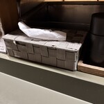 らぁめん登里勝 - ティッシュが置いてあります
