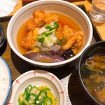 土鍋炊ごはん なかよし - 若鶏と茄子の柚子おろし定食　1,280円