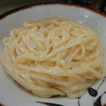 飛天 - 釜たま　だね。ここに何かいろどり欲しいなー。カルボナーラ風に黒胡椒でもふってくれないかなー。