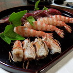 陸女鮨 - 車海老　鮪づけ