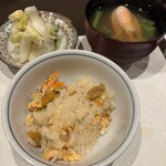 北の庵なごみ - 花咲蟹とバフンウニの炊き込みご飯