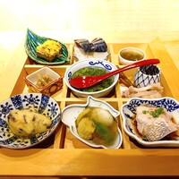 炭火割烹 庵 - 『【ランチ】9品小鉢と地焼うなぎ御飯（5800円税サ込）』