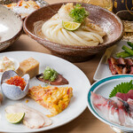 うどんと日本酒 つるん、 - 料理写真:うどんコース1人分