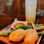 ドン ナポリ - しょうがとえびのフリット、レモンチェッロ