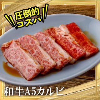 圧倒的コスパ！黒毛和牛A5カルビ