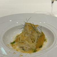 リストランテ アクアパッツァ - 千葉県産アオリイカとからすみ、ういきょう、乳清のソース、ういきょうのオイル