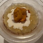 フランス料理 壺中天 - ウニとオマール　コンソメジュレ　