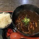 手打ちうどん むさし - このビジュアル！カレーうどんとカレーライス食べる気満々！