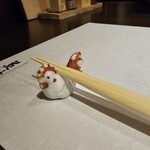 美神鶏 - 箸置きも鶏でかわいい♡