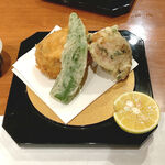 一徹 - 松茸コロッケ　蛤　万願寺とうがらし