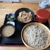 手打蕎麦 和の里 - 胡麻汁つけそば＋半ブタ丼