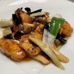 中国料理 四川 - 揚げたこの甘辛炒め