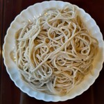 十割手打 そば処 百百百百 - 食べ比べセットの一品目、もりそば(半盛り)、丸抜き、福井・大野在来(完熟)