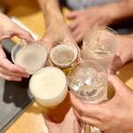 すしやのたい悟 - ハートランド、生ビール、森伊蔵で乾杯