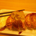 丸源ラーメン - 肉そばつけ麺 大盛り 麺かため ＆ 丸源餃子 6個 ＆ カップソフト バニラ