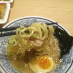 丸源ラーメン - 肉そばつけ麺 大盛り 麺かため ＆ 丸源餃子 6個 ＆ カップソフト バニラ