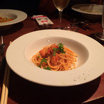 Barba - 2014/09　蟹の身入りアメリケーヌソースのパスタ。