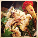 自然屋 - 八ヶ岳定食 キノコの天ぷら