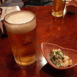 Tsugaru Shiyuu - 生ビールとお通し　　　　　