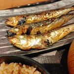 炭火焼干物定食 しんぱち食堂 - 3羽いわし定食